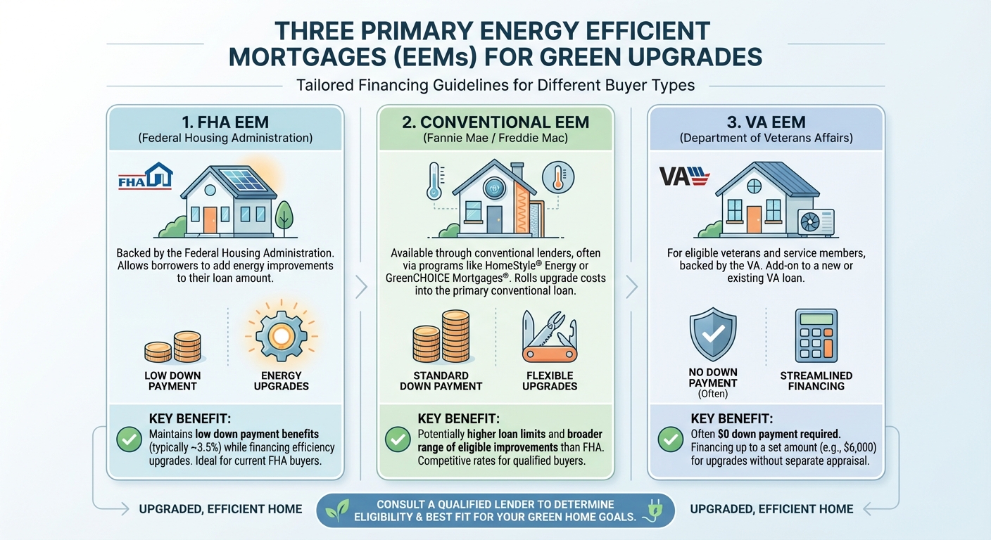 Types of Energy Efficient Mortgages: FHA, VA, and Conventional