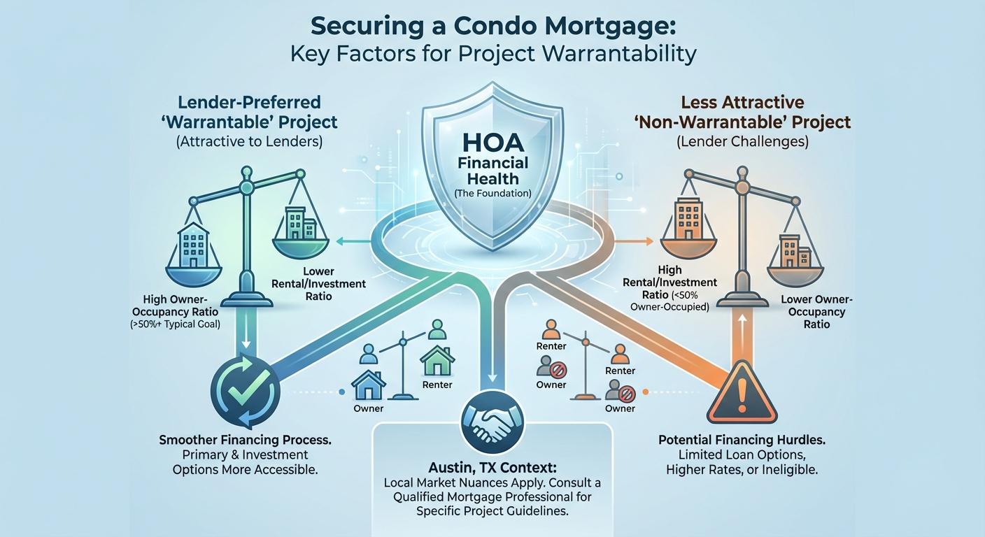 Create a professional infographic about this content. Context: To ensure a smooth condo mortgage fin