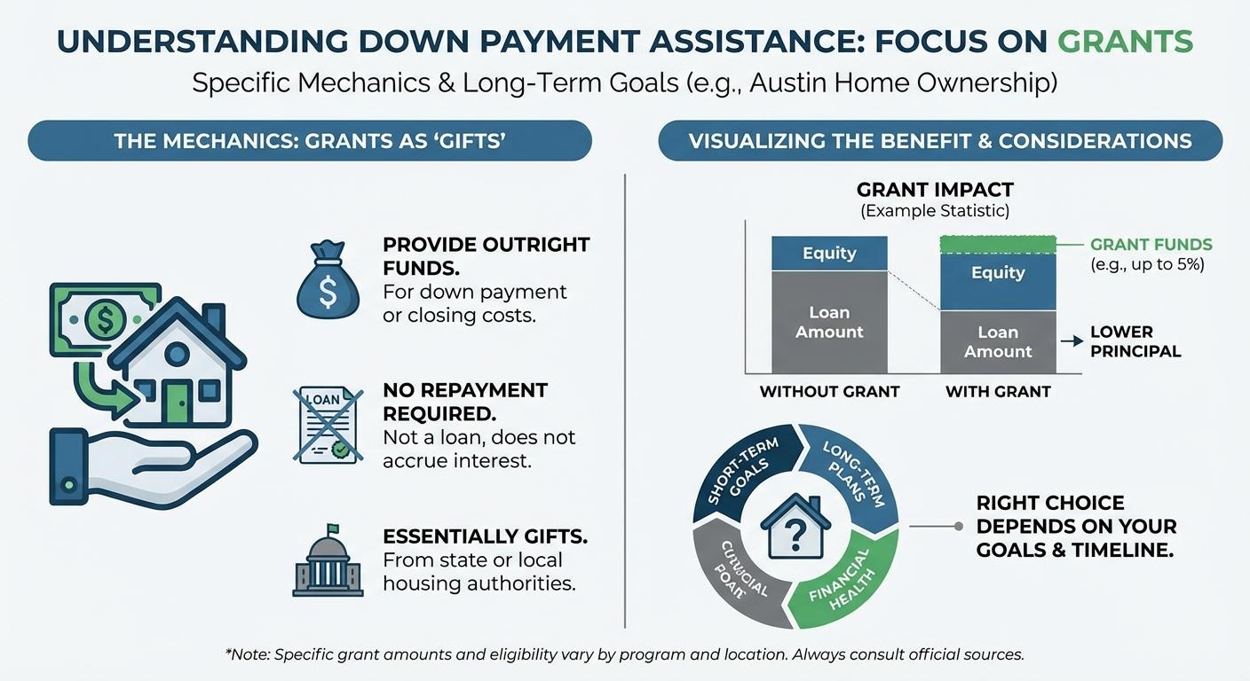 Create a professional infographic about this content. Context: When exploring down payment assistanc