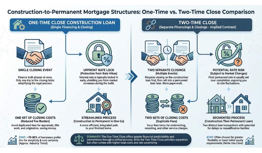 One-Time Close vs. Two-Time Close Construction Loans